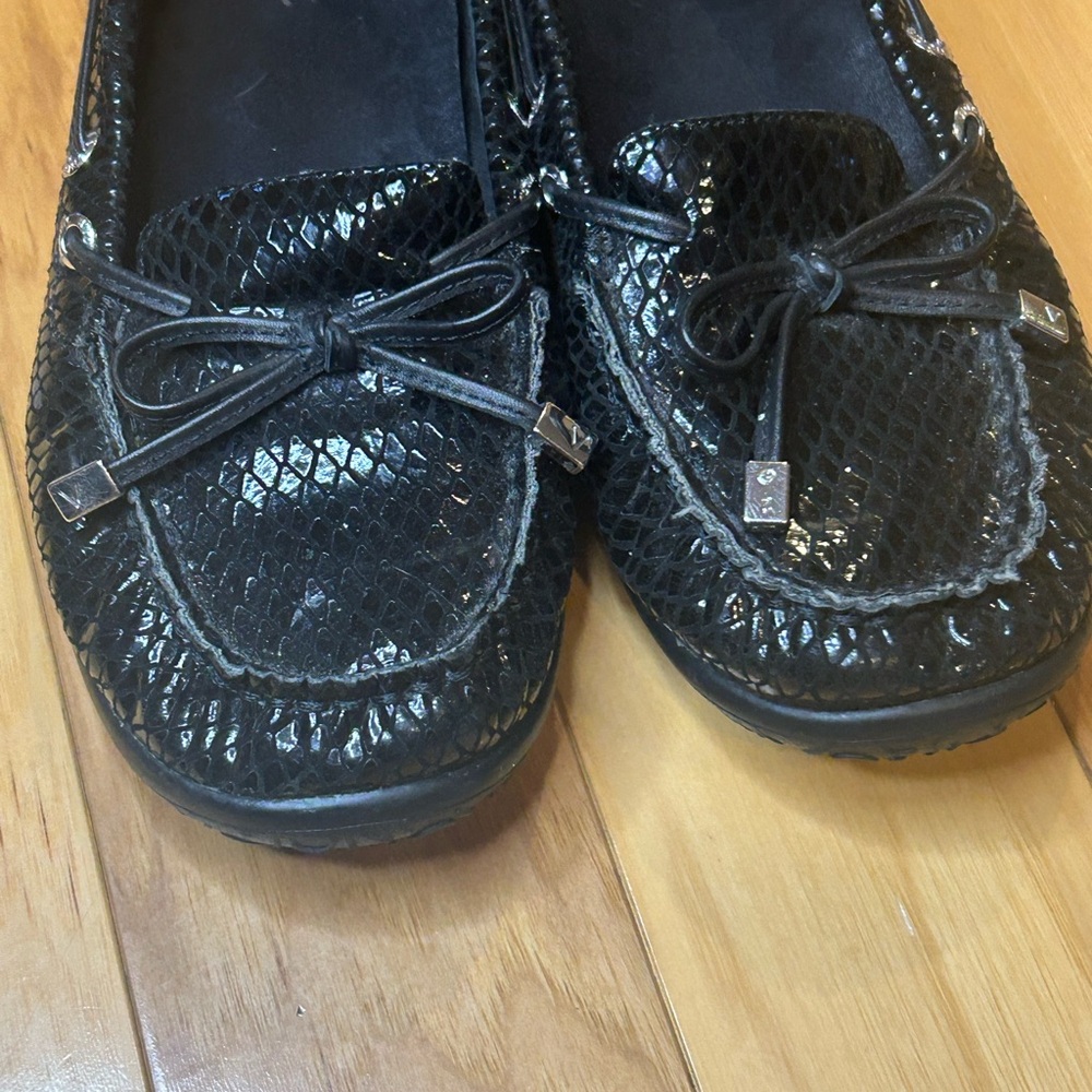 Vionic Kendall Elegant Black Lizard-Embossed Leat… - image 9